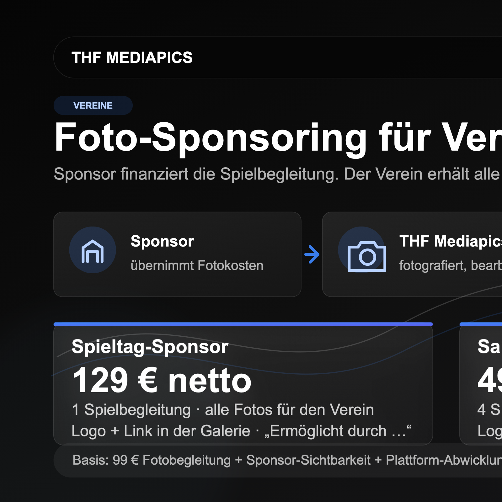 Foto-Sponsoring Pakete von THF Mediapics